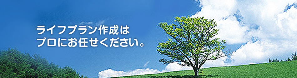 ライフプラン作成はプロにお任せください。